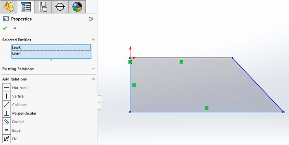 افزودن رابطه یا Relation به اسکچ در سالیدورک